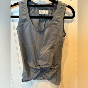 NIYAMA SOL Ladies Women’s Size Extra Small Grey Knotted Front Yoga Top